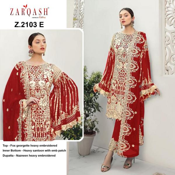 Zarqash Rangoon Designer Georgette Pakistani Salwar 